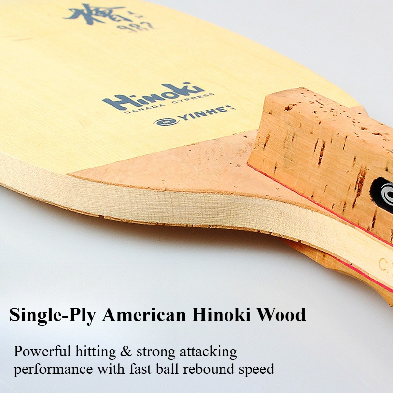 YINHE 982 1-Ply Solid Hinoki T - Table Tennis Blade ulasan dan harga