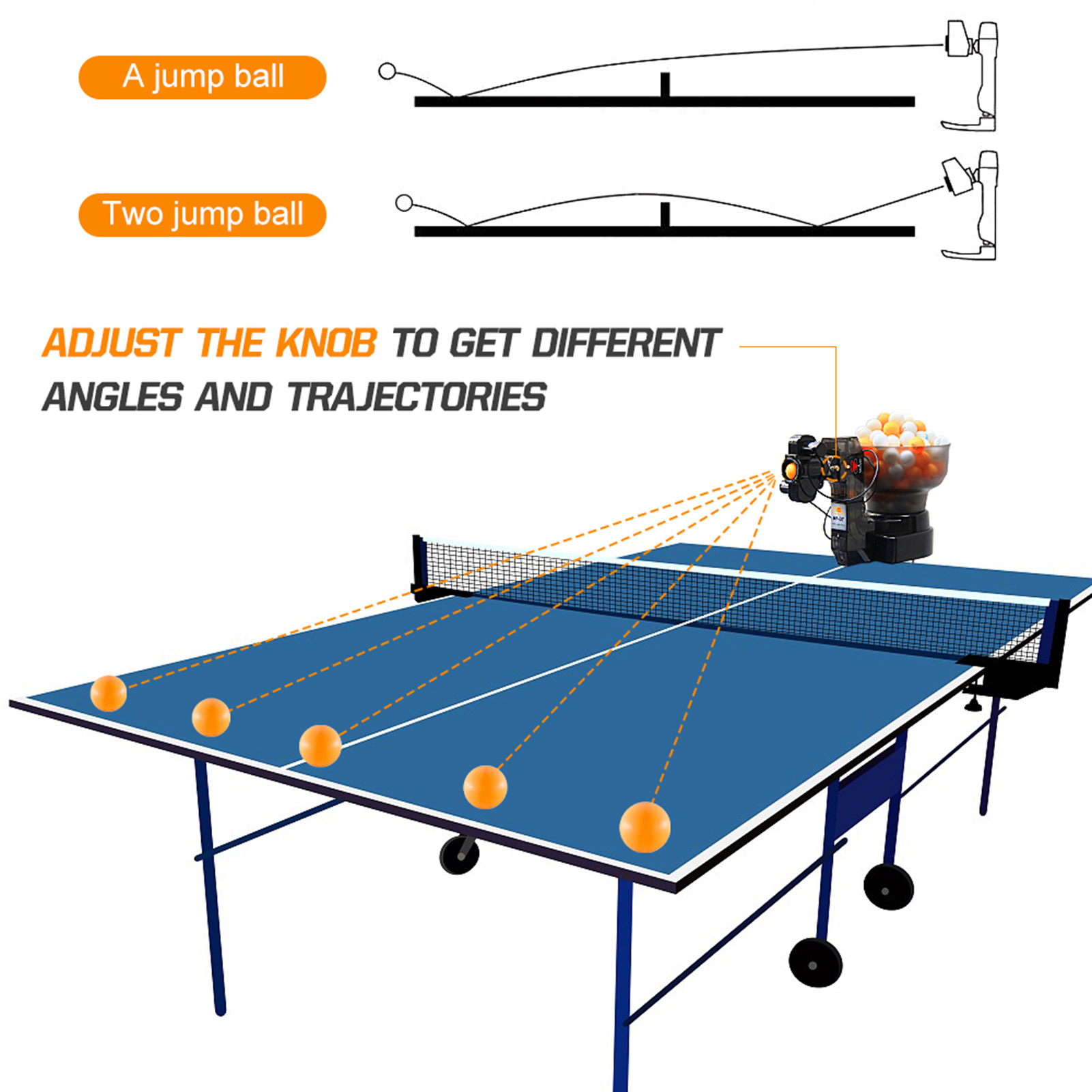 Table Tennis Robot Table Tenni - Table Tennis Gun ulasan dan harga
