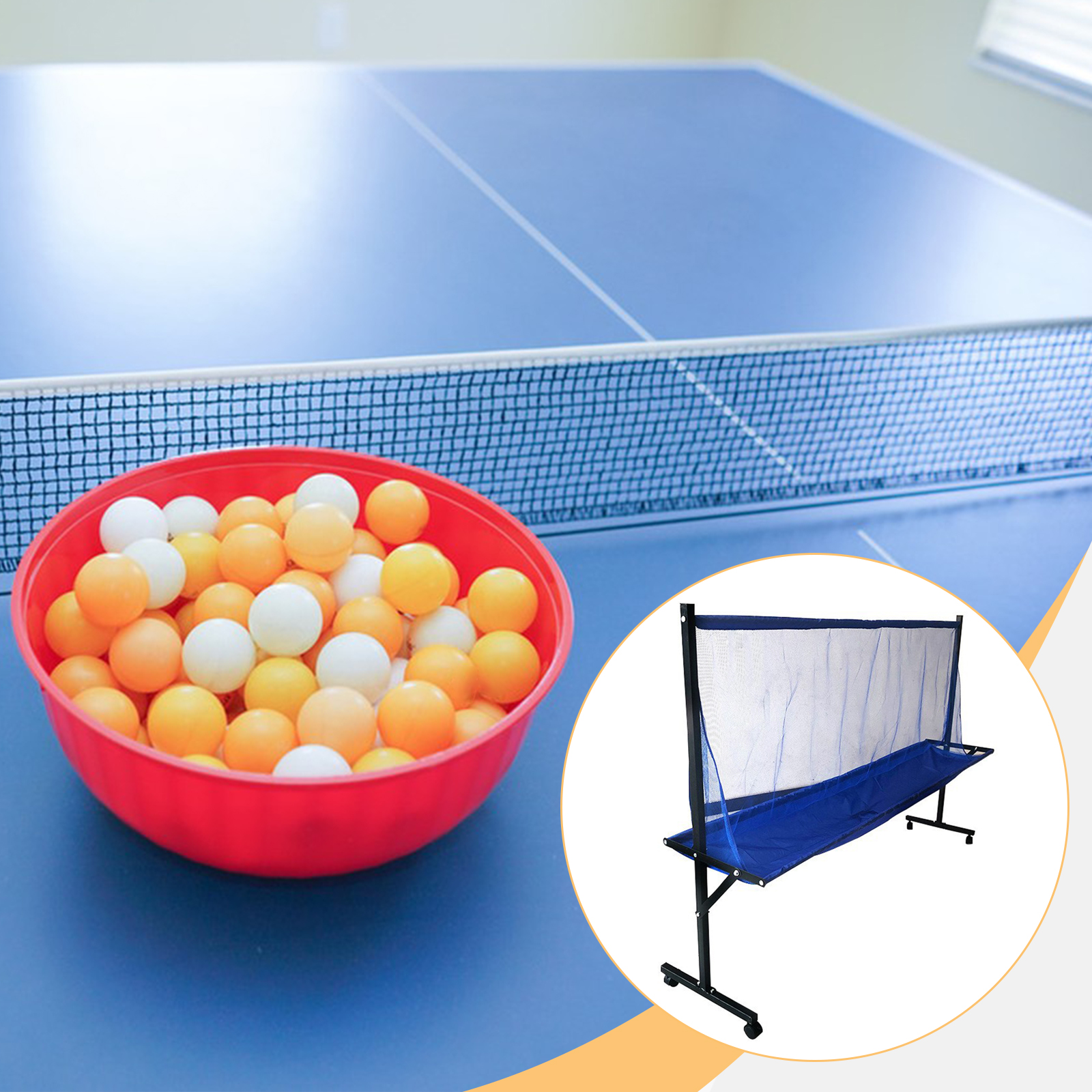 Movable Table Tennis Ball Net  - Table Tennis Gun ulasan dan harga