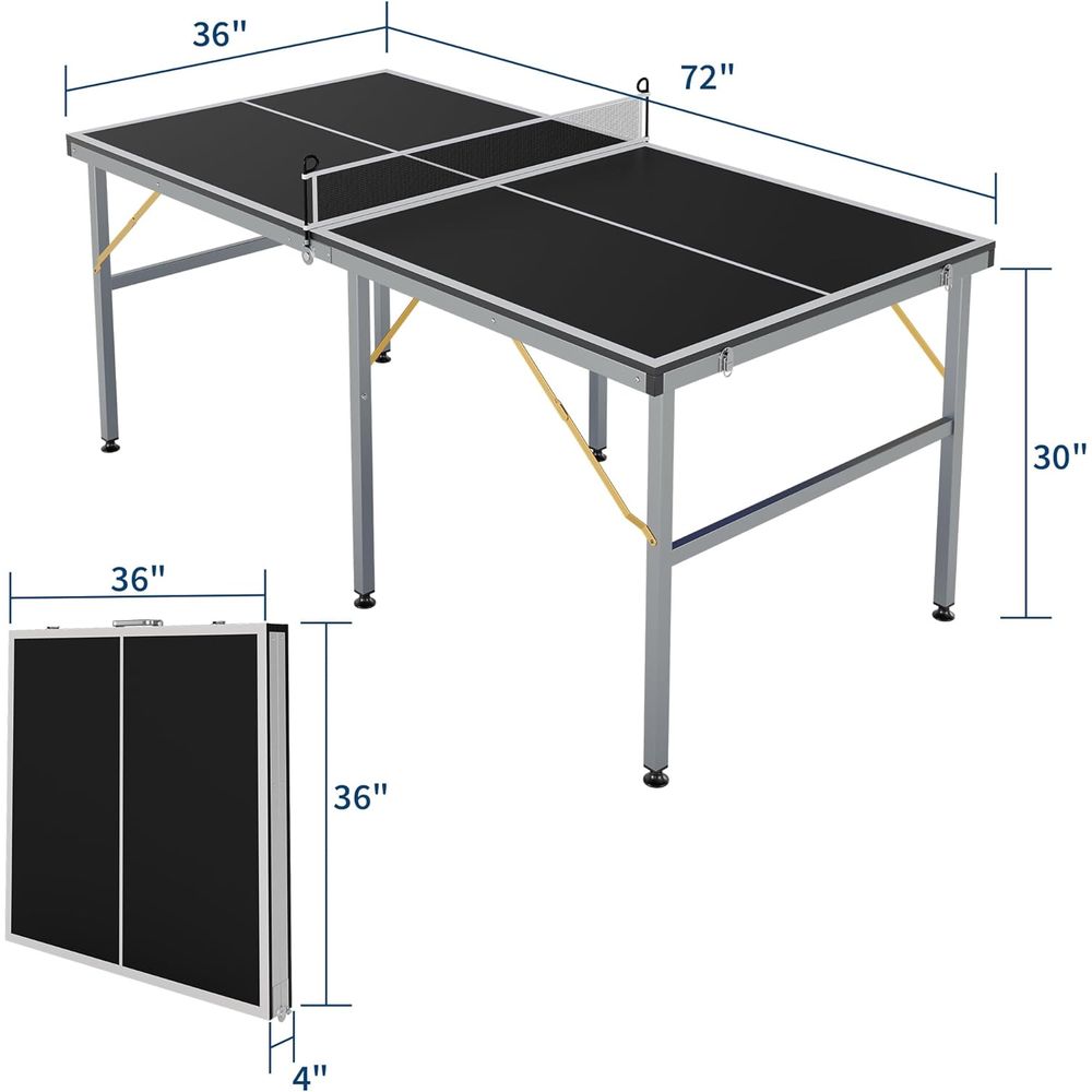 Portable Ping Pong Table,6X3 t - Table Tennis Indoor Or Outdoor ulasan dan harga