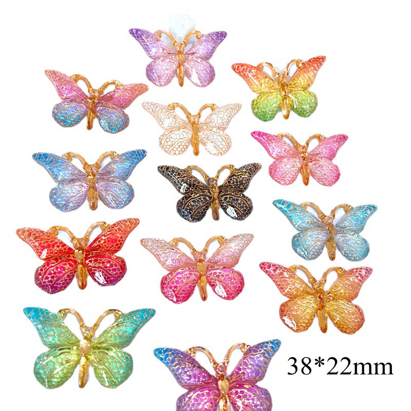10Pcs NEW 38*22mm Butterfly Pl - Butterfly Rubber Sheet ulasan dan harga