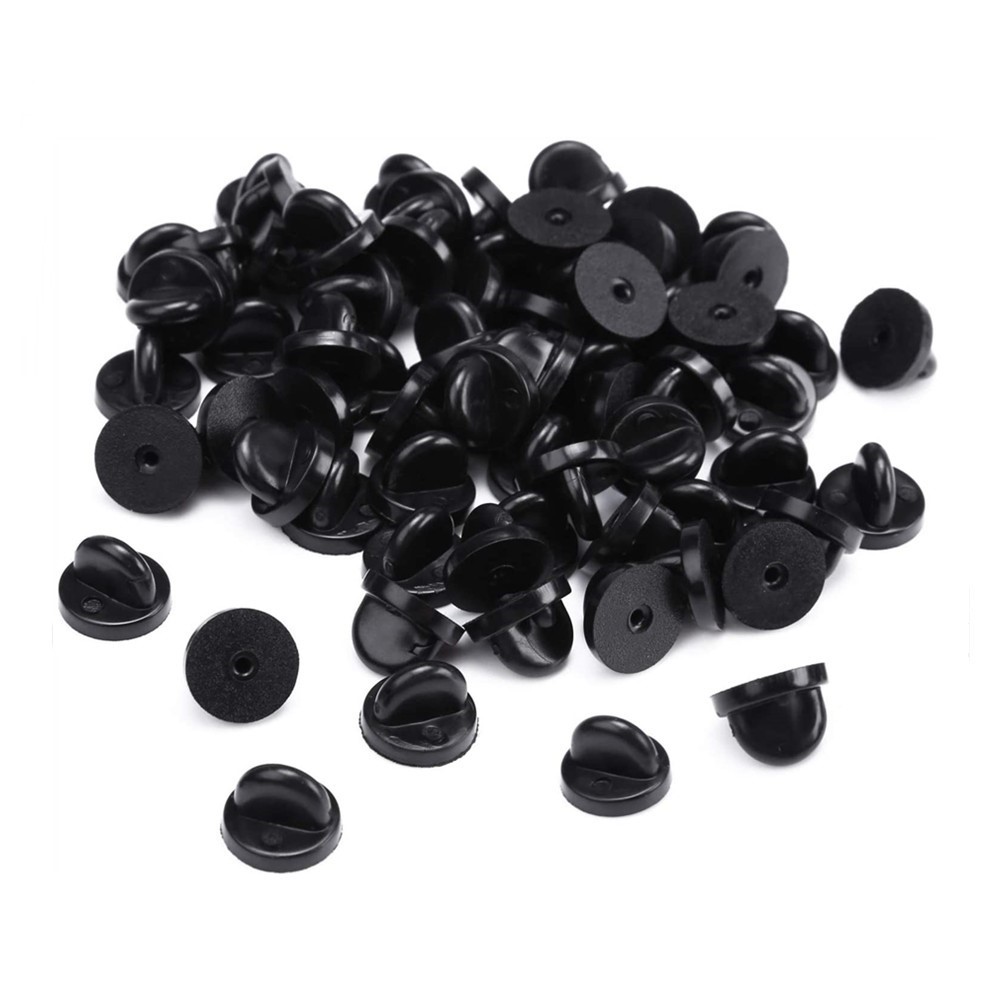 50Pairs Rubber Blank Pin Backs - Butterfly Rubber Sheet ulasan dan harga